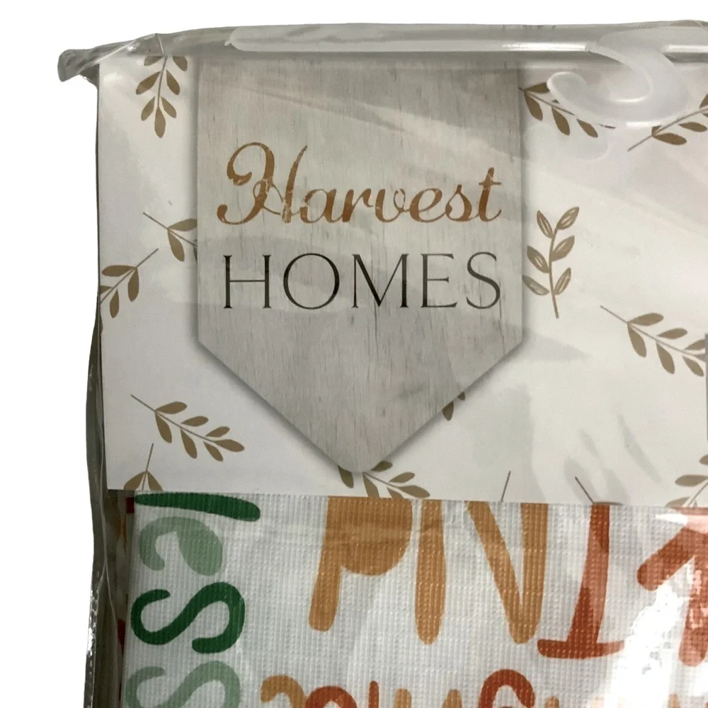 Harvest Homes Tablecloth Thanksgiving Indoor Outdoor Multicolor Square 52 in